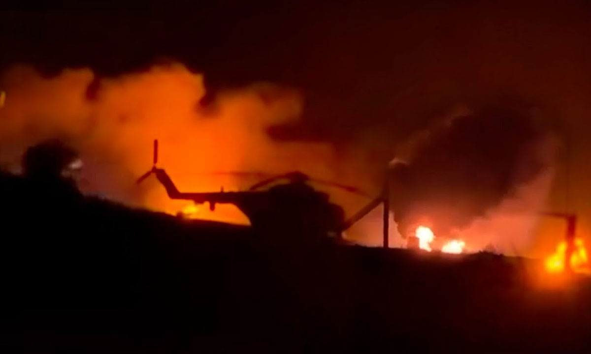 Пожежа авіації РФ: дрони «Павутина» завдали удару по Криму